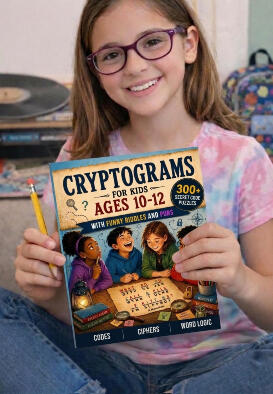 Cryptograms for Kids Ages 10-12 Cover